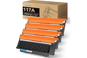 colorfly 117A Cartuchos de Toner Compatible para 117A Toner W2070A para Color Laser MFP 178nw 179fnw 150nw 150a 179fwg 178nwg Impresora (117A Negro Cian Amarillo Magenta, Paquete de 4)