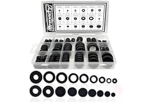 VDFJEK Rubber Grommets Kit 125Pcs, 18 Sizes Black Rubber Grommets for Holes Rubber Grommet, Grommet Kit, Rubber Grommets, Rubber Plugs for Holes, Rubber Bungs for Holes, Rubber Gasket, Cable Grommet