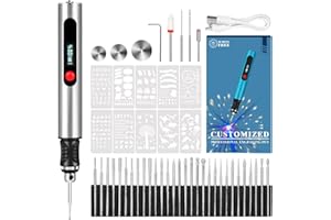 Kaibced Engraving Pen for All Material, Ultimate Cordless Portable Tool for Artists & DIYers, Portable Rotary Engraver Machine for Jewelry Wood Glass Stone Carving - Engrave 60+ Surfaces (Gray)