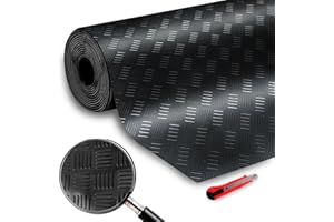 VARGORT Suelo Goma 50 cm x 2 M para Zonas de Alto tráfico. Alfombra Antideslizante SBR, Resistente a Golpes y Aceite. Ideal como Suelo Garaje para Autos, Motos y Herramientas. Instalación rápida y Sencilla.