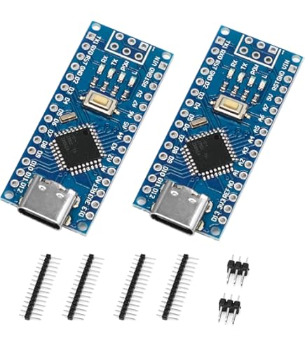 Nano 328P Scheda Di Sviluppo Microcontrollore AYWHP Scheda Madre Da 1 Pezzi Con Microchip CH340G Con Cavo USB Microcontrollore 5V 16M Interfaccia Typ-C USB Compatibile Con Arduino IDE