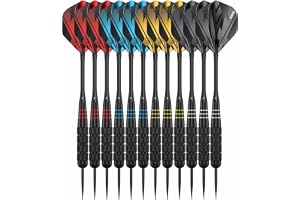 Koto dart Koto – multi-set av mässing inklusive 4 uppsättningar svarta belagda mässingdart (23 gram), 4 uppsättningar flygnin