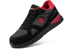 LARNMERN PRO Sicherheitsschuhe Herren Arbeitsschuhe mit Stahlkappe Leicht SRC rutschfest Sportlich Schutzschuhe Größe 36-49 EU