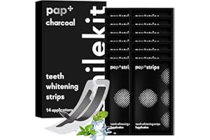 BODIIWULIU Kit De Blanchiment Des Dents, Bandes Blanchissantes Douces Pour Les Dents, Gel Blanchiment Dentaire, Effet à Domicile, Aide à Eliminer/Fumer/Café/Soda/Vin Tache (Charbon De Bambou)