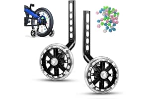 LAMOOER Stützräder für Fahrrad mit Stabilisator - Kompatibel für 12 14 16 18 20 Zoll Single Speed