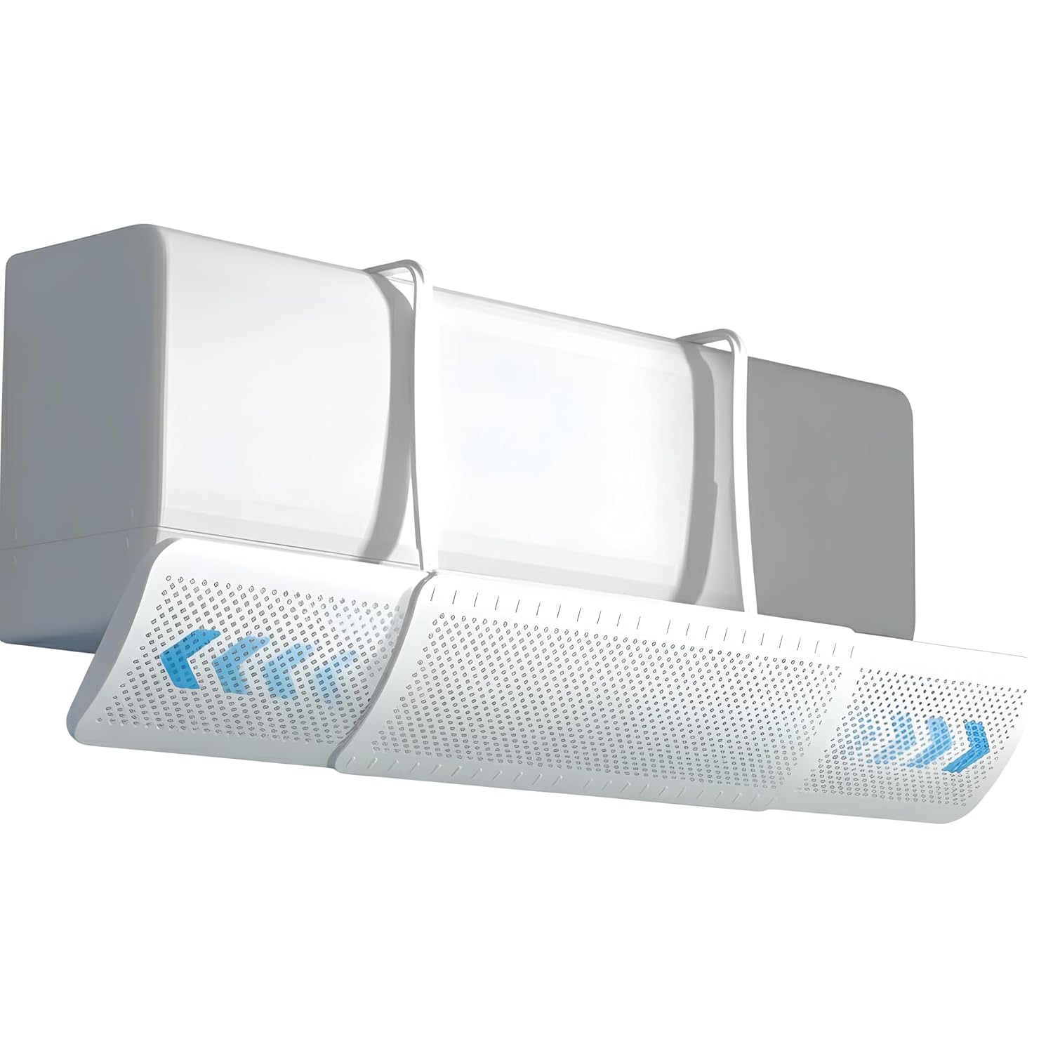Deflettore per Condizionatore Universale Regolabile (56-90 cm), Paravento per Aria Condizionata Anti-Condensa con Regolazione a 180°, Installazione Facile Senza Fori per Inverno ed Estate Casa Ufficio