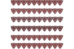 Aoyfuwell Pack of 90 Triangular Sandpaper for Triangle Sanders, Velcro Sandpaper, Mixed Grit 40/80/180/240/320 - for Triangles of Size 93 x 93 x 93 mm