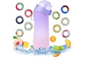 FYCHUO Air Water Bottle with Flavour Pods, 650ml Starter Up Set BPA Free Drinking Bottles with 10 Flavour Pods Scented 0 Sugar Calorie, Water Cup with Straw for Gym School Outdoor, Gradient