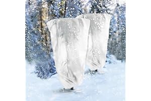 SIGANDG Plant Covers Freeze,Protection 80 X 100cm Large Frost Blankets,with Zipper Drawstring,for Plants Frost Cloth Plant Freeze Protection Tree Covers Freeze Protection Covers Bags (2 Pack)