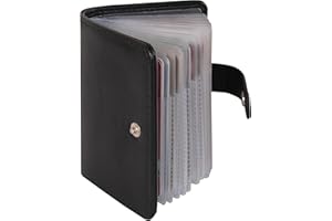 AIRCBC Porte Cartes de Crédit Femme Homme en Cuir avec Bouton 40 Fentes