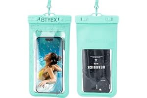 BTYEX Universal Waterproof Phone Pouch Cellphone Dry Bag Case with Lanyard for iPhone 15 14 13 12 Pro Max Xs Max XR X 8 7 6S Plus SE, Galaxy S22 S21 S20, HUAWEI P50 up to 7.0’’ Mint Green