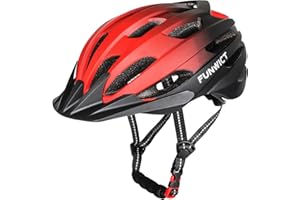 FUNWICT Casco Bicicleta de montaña y Carretera para Adultos Hombres Mujeres, Casco de Ciclismo Ligero con Visera Desmontable, Casco de Bicicleta Ajustable para el Ciclismo Tamaño 57-61 cm