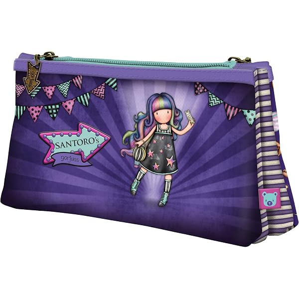 SAFTA- Astuccio con Maniglia Gigante Gorjuss Fairground Carousel 21,5 x 10,5 x 7 cm, Multicolore, 1127GJ01