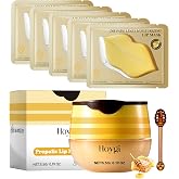 6 Pieces Honey Balm, Bees Moisturizing Lip Balm, | Honey Lip Mask, Natural Moisturizing Lip Balm to Reduce Wrinkles, Nutritio