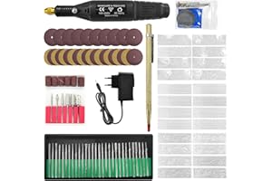 BQWEUN 108 PCS di Strumenti per Incisione, Penna Incisione, Mini Trapano Elettrico, Penna Incisione Legno, Incisore Elettrico Attrezzo per Incidere Il Legno e Metalli