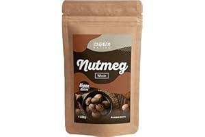 Nutmeg whole Monte Nativo (150g) - Whole Nutmeg perfect for Cooking and Desserts - Spices for Chai & Curry - Whole Spices