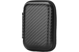 Coptiner Portable EVA Storage Pouch bag,11.5x7.7x4.2Cm,Earphone Cable Storage Bag,Shockproof and Waterproof Earphone Cases,fit power bank, USB stick, USB cable, camera accessories,Black