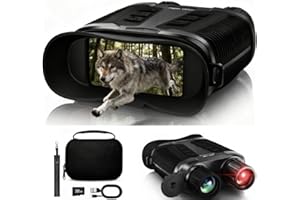 ZIMOCE Binocolo 4K Visione Notturna per Adulti, Portata 1000m, Foto 36MP, Zoom 8×, Schermo 3,2″, Batteria Ricaricabile 4000mAh, Scheda da 32GB, Ideale per Campeggio, Sicurezza & Osservazione della Fauna