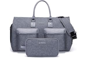 Convertible Garment Bag with Shoulder Strap, Modoker Carry on Garment Duffel Bag for Men Women - 2 in 1 Hanging Suitcase Suit Travel Bags
