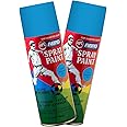 ABRO SP-1004 Multipurpose Colour Spray Paint Can DIY Quick Drying for Metal, Wood, Walls, Automotive Cars and Bikes (400ml, Fluorescent Blue, 2 Pcs)