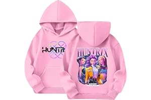Generisch Sweatshirt für Mädchen K-Kpop D-Demon H-Hunters Hoodies Mädchen Vintage Y2k Pullover H-Huntrix H-Huntr/X Hip Hop Streetwear