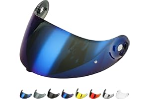 Everalo Visiera Casco Compatibile con X-lite X-803-803rs - 802-802R - 702-702GT - 661-603 - Pinlock Ready - Nolan Antigraffio e Antinebbia (Blu)