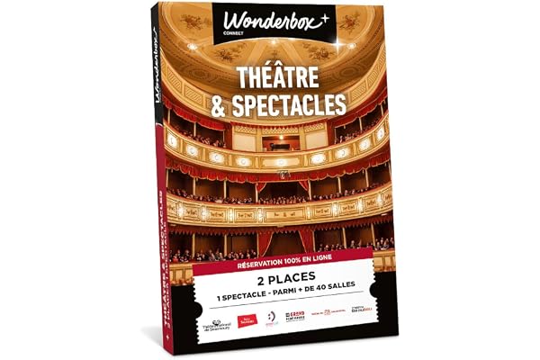 Wonderbox Connect - Coffret Cadeau - Théâtre & Spectacles - 2 Places pour Un Spectacle au Choix - Théâtre Classique, Comédies, One-Man-Show... - Validité 27 Mois