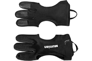 lencyotool Traditioneller Schießhandschuh Tradition, Schießhandschuh 3 Finger Bogenschießen Handschuhe, Traditioneller Bogenschießen Schießhandschuh Für Kinder/Jugend/Erwachsnen