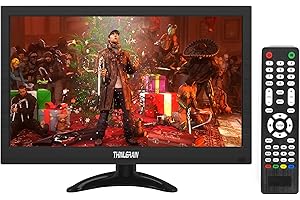 Thinlerain 13,3 Pulgadas Monitor 1366x768 Pantalla LED Pequeña Monitor con HDMI/VGA/BNC/AV/Terminal/VESA/Compatible con PC PS3 PS4 Raspberry Pi Windows 7/8/10 CCTV Cámara