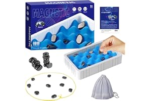 Amebleak Magnetisches Schachspiel Magnetic Schachspiel Magnetspiel Spiel Magnetisches Kinder Schach Spielzeug Reisen Schach Magnetisch Puzzle Checkers Spiel Tragbares Schachbrett Party (A)
