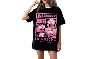 XYYYHTL Deadline Shirt Kpop Lisa Jennie Jisoo Rose Tshirt 2025 World Tour Graphic Retro Support Tee Shirt for Fans Teen Girls