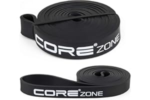 COREZONE Resistance Band | Home Gym Exercise Workout Bands for Butt, Leg, Glute, Yoga, Pilates, CrossFit, Fitness, Physical Therapy, Stretch | Multicoloured Resistance Bands for Men & Women