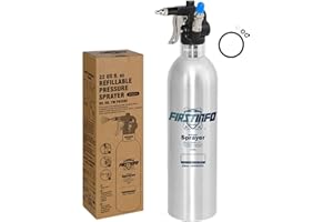 FIRSTINFO TOOLS FIT YOUR NEEDS FIRSTINFO A1634 Patented Refillable Brake Cleaner Spray Bottle, 650ml Aluminum Pressure Sprayer, Max 110psi, Reusable Aerosol Can, W/Mist Nozzle