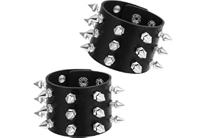 JIYIN 2 st svart nitarmband rock punk armband punk nitbesatt armband