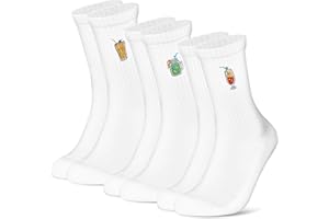 Niofind Lustige Tennissocken für Damen & Herren, Baumwoll Sportsocken mit Aperol Motiv, 3 Paar Statement Socken mit Cocktails, Weihnachtssocken Geschenk für Männer & Frauen