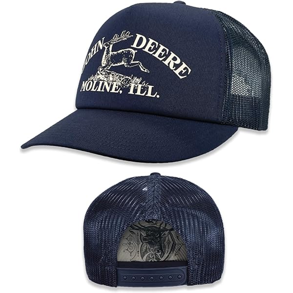 John Deere Men'sTrademark Chain Stitch Olive Trucker Hat
