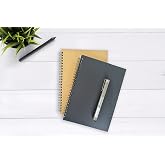Fark Tanıtım 2'li &Ccedil;izgisiz Not Defter, A5 Boyut (15x21 cm), 60 Yaprak Planlama, Siyah ve Kraft Kapaklar, Ofis İ&ccedil;in İdeal