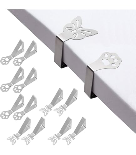 Lot De 12 Pinces à Nappe En Acier Inoxydable Très Résistantes En Forme