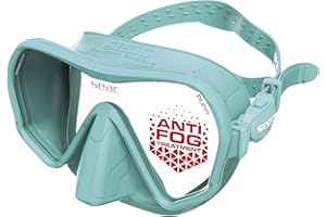 SEAC Pura – Máscara de Buceo de Silicona sin Marco y con Lente Única | Máscara Antivaho de Volumen reducido para Buceo y Snorkel con Hebilla 3D