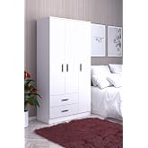 ABETE-3 DOOR WARDROBE WITH 2 DRAWERS-WHITE