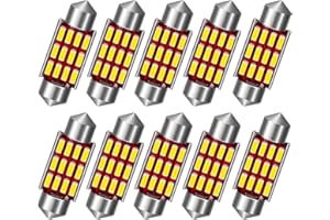 XPJBKC 10 Stück Led Innenbeleuchtung Auto, Auto Innenraum Led 36MM, Led Lampe Auto 12v, Led Innenraumbeleuchtung, Led Glühbirne Auto Innenraum, Weißes Licht, 2W
