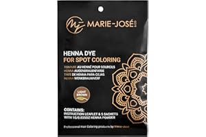 ‎MARIE-JOSÉ & CO Marie-José & Co Augenbrauenfarbe Set - Augenbrauen Make-Up mit Tattoo Effekt - bis zu 50 Anwendungen (Hellbraun)