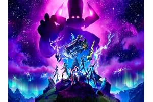 HUANNY 5D DIY Diamant-Malerei-Set für Erwachsene und Kinder, Vollbohrer, runde Strassfarbe mit Diamanten, Kreuzstich-Stickkunst, Diamantkunst und Dotz (Fortnite 30,5 x 40,6 cm)