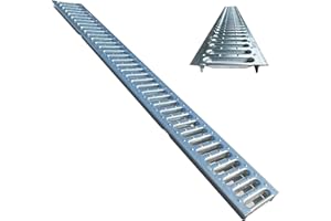 MASTERBRICO Griglia Scolo Acqua Piovana 100x13 cm in Acciaio Zincato - Griglia Carrabile A15 per Canaletta Scolo Acqua - Fissaggio a Pressione, Drenaggio Efficiente e Resistente Agli Agenti Atmosferici