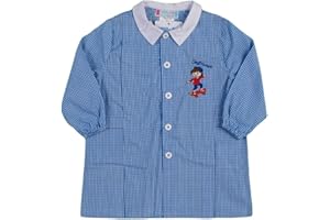 Andy&Giò Grembiule asilo bambino D91561 grembiule quadri blu SKATE