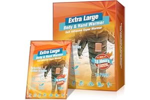 ZIXAOK Lot de 10 chauffe-mains et corps extra larges avec adhésifs – Chauffe-mains portables jetables pour le camping, l'hiver, le ski, la randonnée