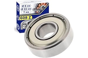 Roulement a Bille pour le Moteur 608 Z avec Taille 22x8x7 mm Garantie de 10 Ans - MONTERAL