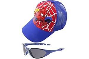 MARYPATY Gorra Niño Niña 2 3 4 6 Años, Gorra de Béisbol Ajustable Verano Diseño de Cartoon Transpirable Unisex con Gafas de Sol Hombre Mujer para Eexterior Chill out