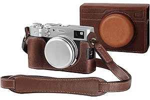 SMALLRIG Kit de Funda de Cuero para FUJIFILM X100VI, Incluye Media Funda, Funda Abatible y Correa, Cuero Auténtico, Protector y Portátil - 4558