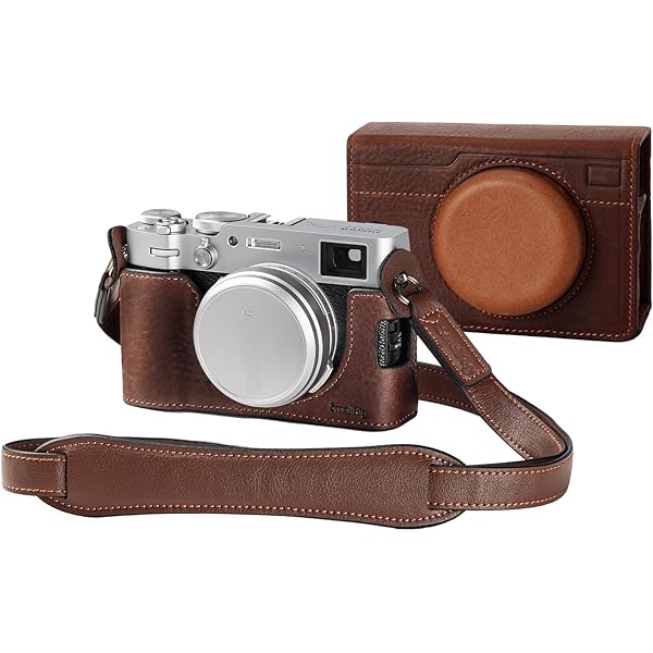 SMALLRIG X-T50 Half Leren Case Set met Schouderriem voor FUJIFILM X-T50, Retro Stijl Leren Case met Aluminium Legering, Zwart - 4709